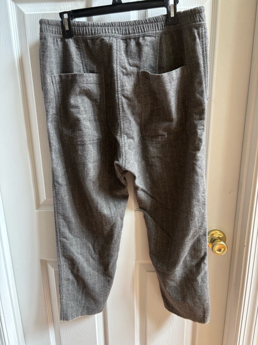 Zara Woman’s Casual Gray Drawstring Pinstripe Pants, Size L, NWOT - Picture 3 of 5